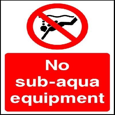 Warning Sailing Area Aqua Safety Sign Board