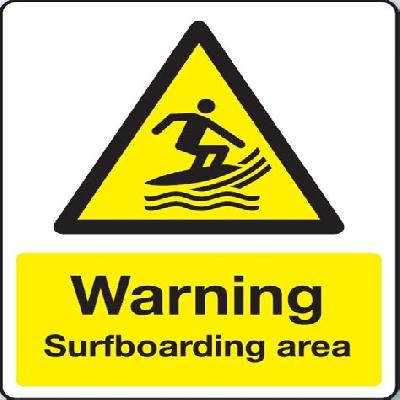 Warning windsurfing Area Aqua Safety Sign Board