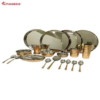 Copper Dinner Set - 28 Pieces