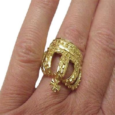 Golden Ring With Golden Crown
