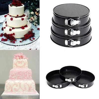 Metal Cake Moulds Set- 3Pc