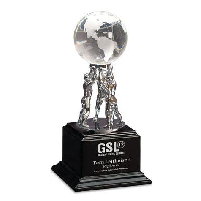 Round Teamwork Acrylic Trophies