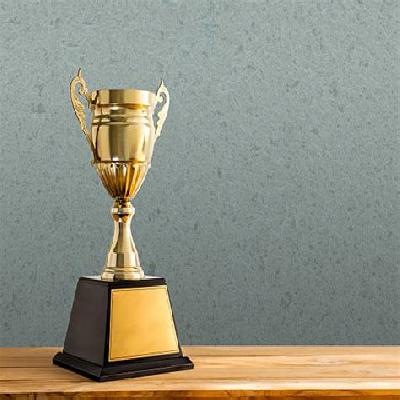 Wooden Golden School Award Trophy