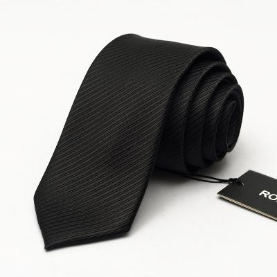 Formal Black Polyester Men's Tie