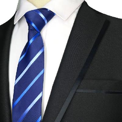 Formal Blue Polyester Men's Tie