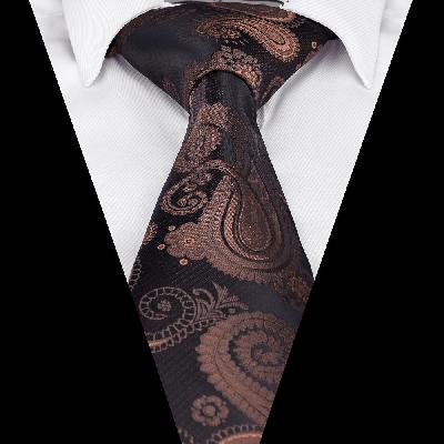 Formal Brown Polyester Men's Tie