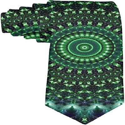 Formal Green Polyester Men's Tie