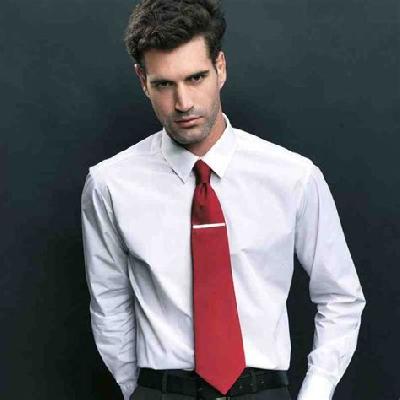 Formal Light Grey Polyester Men's Tie