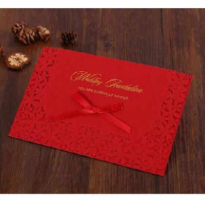 Red Designer Wedding Invitation Cards
