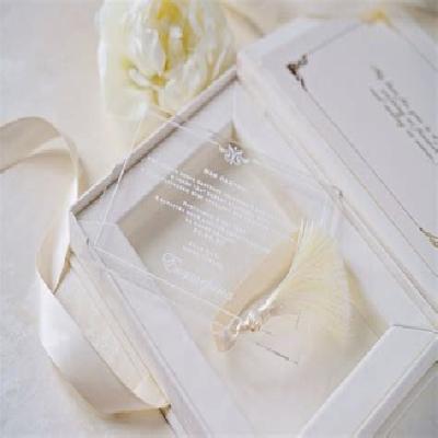 Cream Base Invitation Box