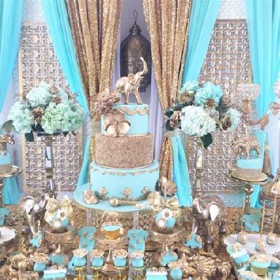Green Elephant Royal Theme Golden Countering Soft Feel UV Foil Printed Wedding Card Invitation Card
