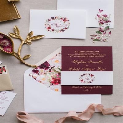 Multi Color Design Customize Card UV Foil Printed Wedding Card Invitation Card
