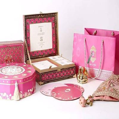 Peacock Printed Invitation Box