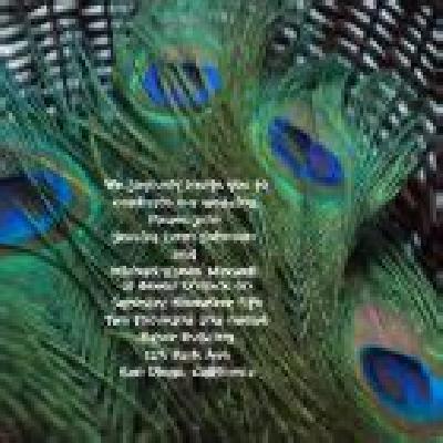 Peacock Theme Open Basket Invitation Card