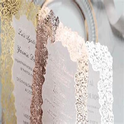 Royal Elephant Theme Soft Golden Countering Feel Uv Foil Printed Wedding Card Invitation Card