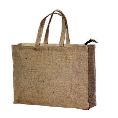 Zipper Jute Shopping Bag
