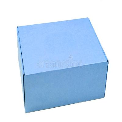 Plain Blue Corrugated Paper Packaging Box