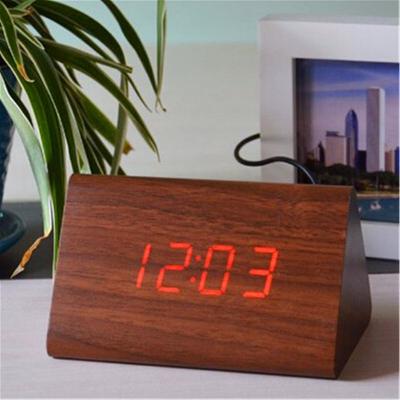 A91 Black Digital Wooden Table Clock