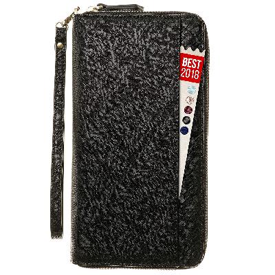 E202 Black Passport Holder