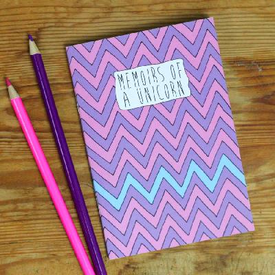 Neon Notebook With Zigzag Stitch