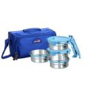Zippy Delight Insulated Zipper Lunch Box with 4 Plastic Containers