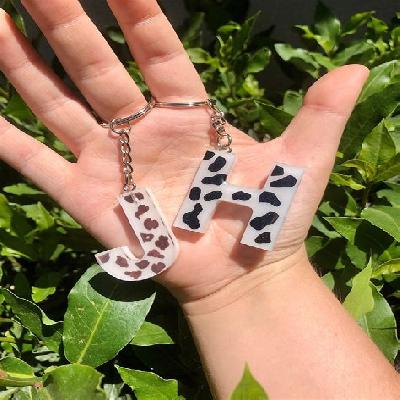 Letter Printed Keychain