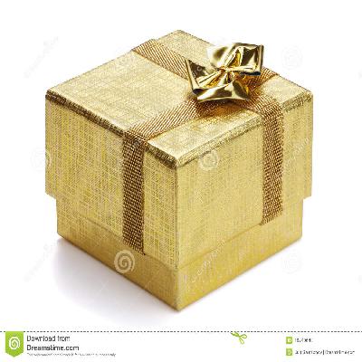 Golden Cardboard Gift Box
