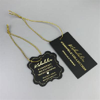 Gold Foil Cloth Hang Tag