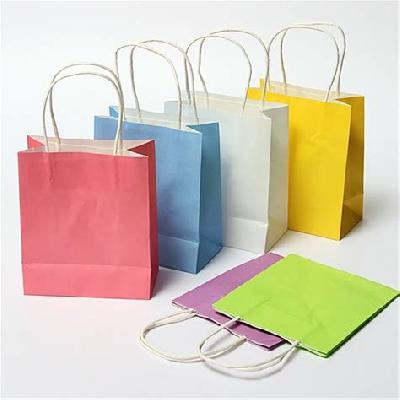 Colored Kraft Paper Carry Bags