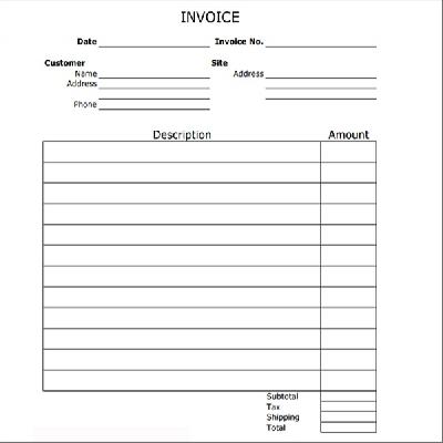 Printed Invoice Paper