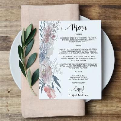 Printed Menu Cards