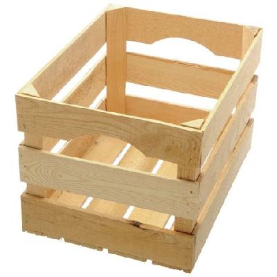 Rectangular Hardwood Crate Box