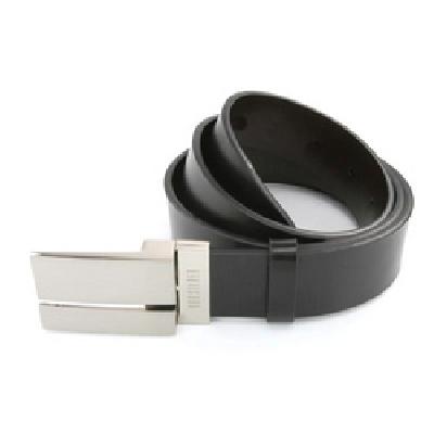 Leather Belt with Metal Buckle