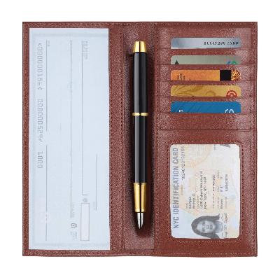 Leather Checkbook Holder