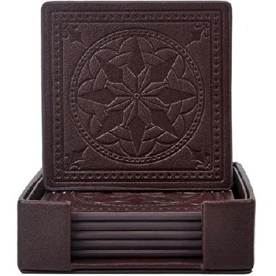 Leather Coaster Set