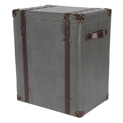 LEATHERETTE HAMPER BASKET