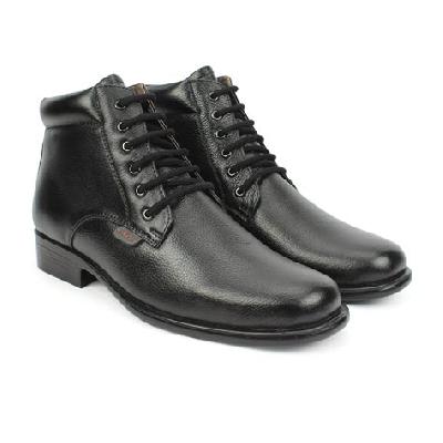 horex Black Navy Uniform Shoes In Pure Leather