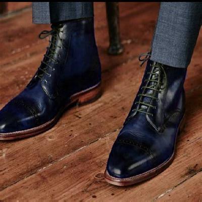 Horex Mens Blue Boots