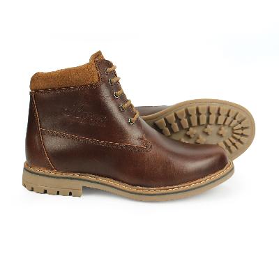 Horex Mens Stylish Brown Boots In Genuine Leather
