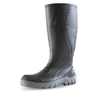 Grey And Black Gum Boot