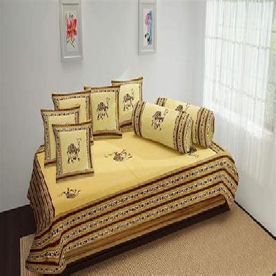 Embroidery diwan bedsheet set