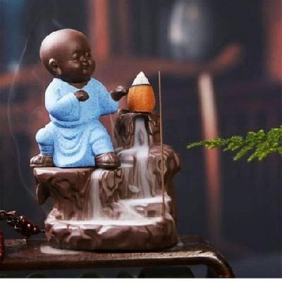 Smoke Buddha Fountain Statue