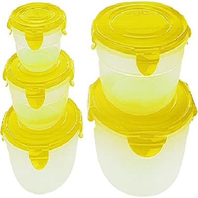 Yellow Airtight Plastic Container