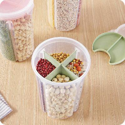 3 In 1 Transparent Sealed Cans Kitchen Sealed Jars Plastic Storage Bottles Storage Box (0618)