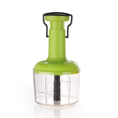 Blade Food Chopper Manual Hand-Press Vegetable Chopper Mixer Cutter (1100ml)(2609)