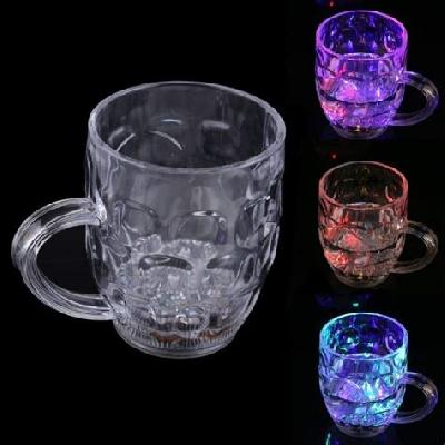 LED Glass Cup Inductive Rainbow Color Changing Flashing Light (0619)