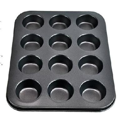 Nonstick Aluminium Muffin Tray Cupcake Pan Tray (12 Cup Cavities)(7051)