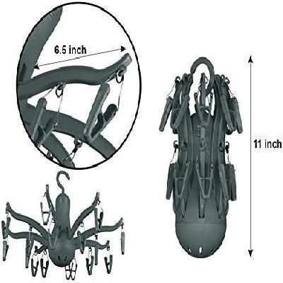 Small Octopus Folding Hanging Dryer Round Folding With 16 Pegs (multicolor)(0336)