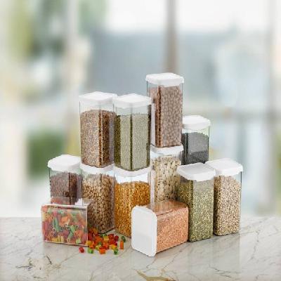 Transparent Sealed Cans Kitchen Sealed Jars Plastic Storage Bottles Storage Box, 1100 ml (0149)