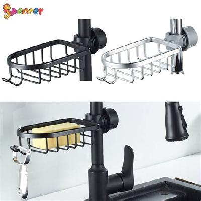 Faucet Storage Rack, Tap Hanging Holder,  Kitchen Sink or Bathroom Dish Washing Drainer Shelf